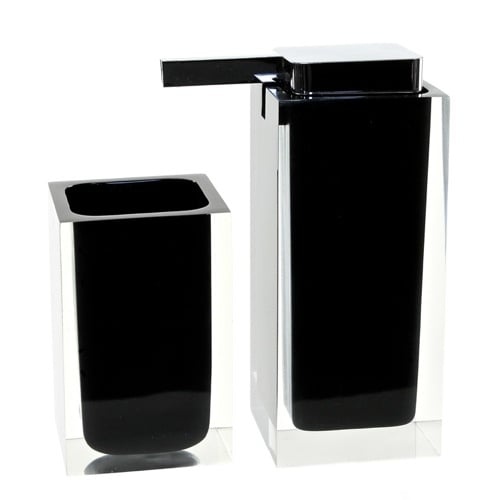 Black Two Pc. Accessory Set Made With Thermoplastic Resins Gedy RA680-14